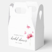Elegante Roze Bloemige Bruidsdouche Bedankdoosjes (Geopend)