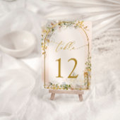 Elegante Roze Bloemige Bruiloft Bruids Tafel Numme Kaart