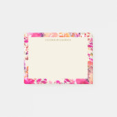 Elegante Roze Bloemige Bruiloft Favor Post-it® Notes (Voorkant)