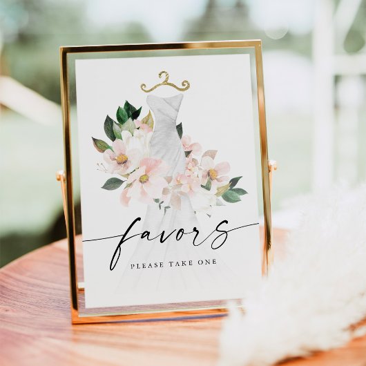 Elegante Roze Bloemige Bruiloft Feest Favorieten B Poster