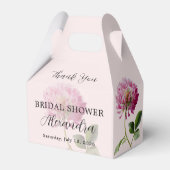 Elegante Roze Bloemige Bruiloftsdank Je Bedankdoosjes (Voorkant Zijde)