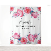 Elegante Roze Bloemige Bruiloftsfoto Achtergrond