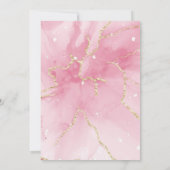 Elegante Roze Bloemige Brunch Uitnodiging voor Moe (Achterkant)