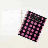 Elegante Roze Bloemige Gepersonaliseerde Naam en D Planner (Display)