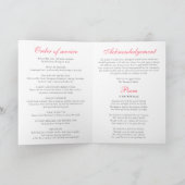 Elegante Roze Bloemige Herdenking van het Leven Me Programma (Binnen)