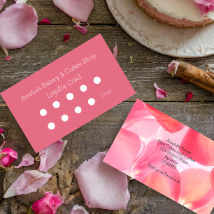 Elegante roze bloemige loyaliteit Kaart Klantenkaartje