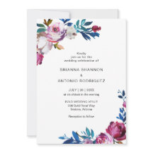 Elegante roze bloemige moderne bruiloft