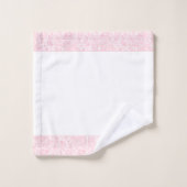Elegante roze  bloemige Paisley Bad Handdoek (Wasdoekje)