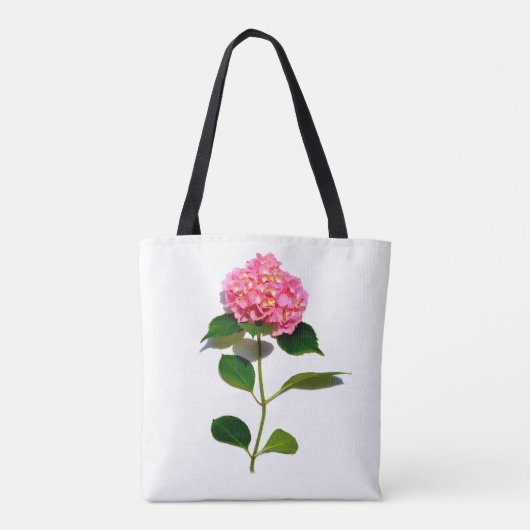 Elegante roze bloemige roze bloem roze hortensia tote bag (Achterkant)