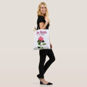 Elegante roze bloemige roze bloem roze hortensia tote bag (Op model)