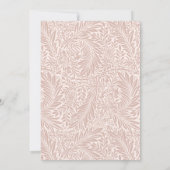 Elegante Roze Bloemige Trouw Uitnodiging (Achterkant)