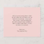 Elegante Roze Bloemige Trouwkaart Bedankt (Achterkant)