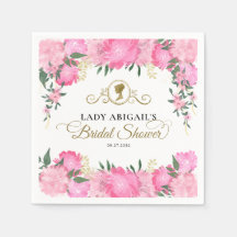 Elegante Roze Bloemige Victoriaanse Bruiloftsdouch