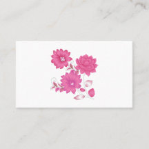 Elegante Roze Bloemige Visitekaart