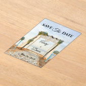 Elegante Roze Bloemige Volledig Bewerkbare Bewaar  Acryl Uitnodigingen (Laagn)