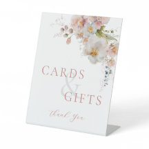 Elegante Roze Bloemkaarten en Cadeaus Bruiloft