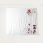 Elegante Roze Bloemlelies Wandkleed (Voorkant (horizontaal))