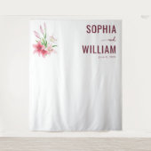 Elegante Roze Bloemlelies Wandkleed (Voorkant)