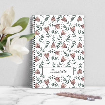 Elegante Roze Bloemmotief Naam