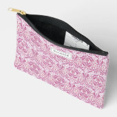 Elegante roze bloempatroon accessoiretas etui (Open)