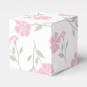 Elegante roze bloempatroon klassieke favorietendoz bedankdoosjes (Voorkant Zijde)