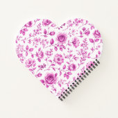 Elegante Roze Bloemrand Notitieboek (Achterkant)