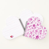 Elegante Roze Bloemrand Notitieboek (Binnen)
