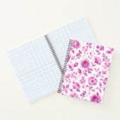 Elegante Roze Bloemrand Notitieboek (Binnen)