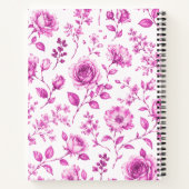 Elegante Roze Bloemrand Notitieboek (Achterkant)