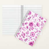Elegante Roze Bloemrand Notitieboek (Binnen)