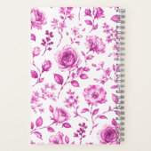 Elegante Roze Bloemrand Notitieboek (Achterkant)