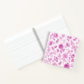 Elegante Roze Bloemrand Notitieboek (Binnen)
