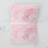 Elegante roze bloemrijke Happy Birthday Kaart (Binnen)