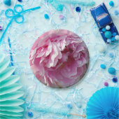 Elegante roze bloemroze bloem roze pioenrozen papieren bordje (Feest)