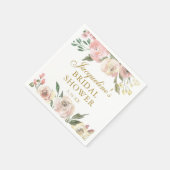 Elegante roze bloemstuk aangepaste gouden bruidsdo servet (Hoek)