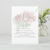 Elegante Roze Bloemtypografie 60 Verjaardagsfeest Kaart (Staand voorkant)