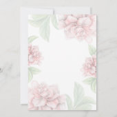 Elegante Roze Bloemtypografie 60 Verjaardagsfeest Kaart (Achterkant)