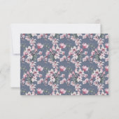 Elegante Roze Bloesem Bloemige Dankjewel Bedankkaart (Achterkant)