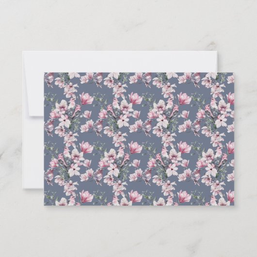 Elegante Roze Bloesem Bloemige Dankjewel Bedankkaart (Achterkant)