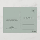 Elegante roze bloesem dank u briefkaart (Achterkant)