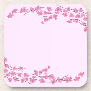 Elegante Roze Bloesems Drankjes Onderzetter