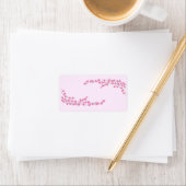 Elegante Roze Bloesems Etiket (Insitu)