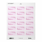 Elegante Roze Bloesems Etiket (Full Sheet)