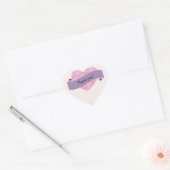 Elegante roze blos bloem hart dank u sticker (Envelop)