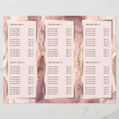 Elegante roze blos en gouden agaat brochure (Achterkant)