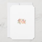 Elegante Roze Blush Bloem Gouden Lijst Sweet 16 Kaart (Achterkant)