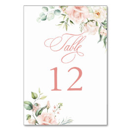 Elegante Roze Blush Bloemen Baby Shower Kaart