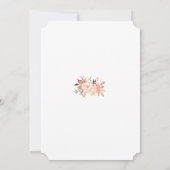 Elegante Roze Blush Bloemen Geometrische bruiloft Kaart (Achterkant)