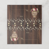 Elegante Roze Blush Bloemen Gouden Lijst Tafelnumm Plaatskaartje (Buitenkant ongevouwen)