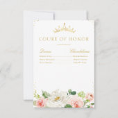 Elegante roze blush bloesem hof van eer kaart (Voorkant)